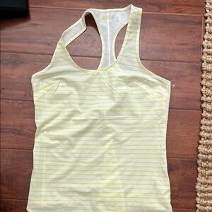 Zella Striped Yellow and White Women's Tank Top